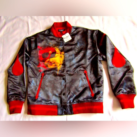 NEW! Unity Bomber Satin Jacket Size L Large Artist SEL Art Drip Studios Zen Punk - Picture 1 of 6